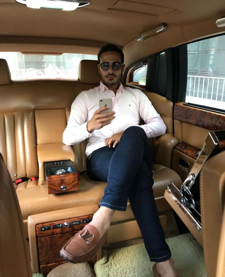 The fraudster flaunts his stolen wealth on social media