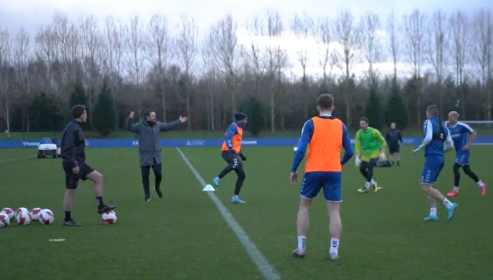 Lampard called on his players to 'enjoy the ball' in training