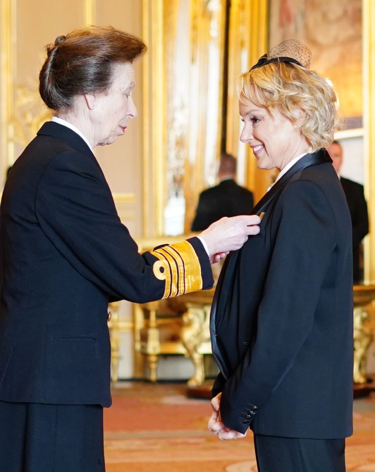 As Sally Dynevor received an MBE, Princess Anne told her dancing On Ice is "very dangerous"