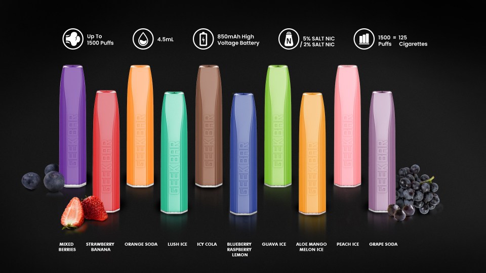 The vapes are known for being a powerful and brightly coloured disposable device