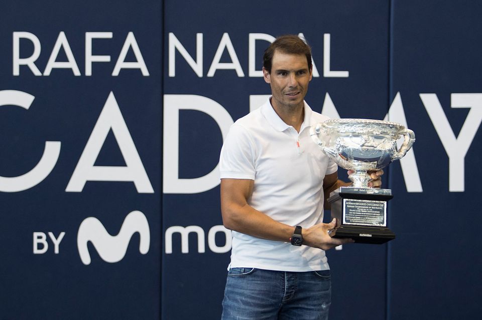 Nadal headed to his academy with the Australian Open trophy