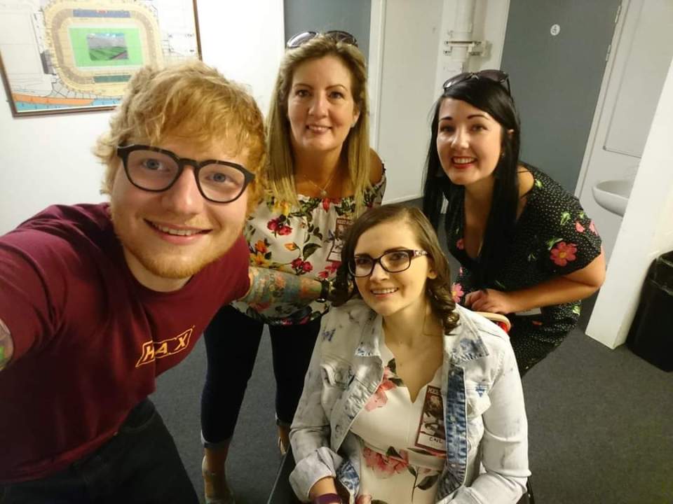 Rebekah was diagnosed with a brain tumour aged 17. She got to meet Ed Sheeran which was her "dream come true"