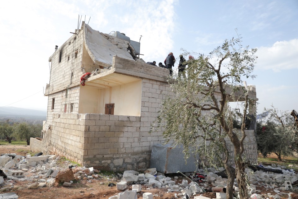 The compound where the ISIS chief blew himself up as US commandos stormed in