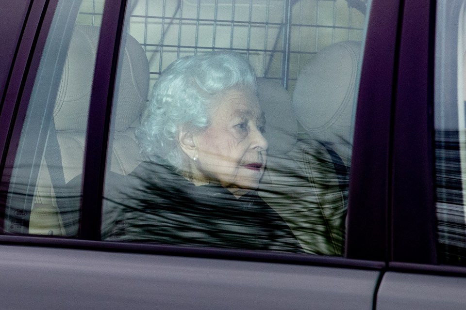 The Queen was seen driving through Sandringham on Thursday morning