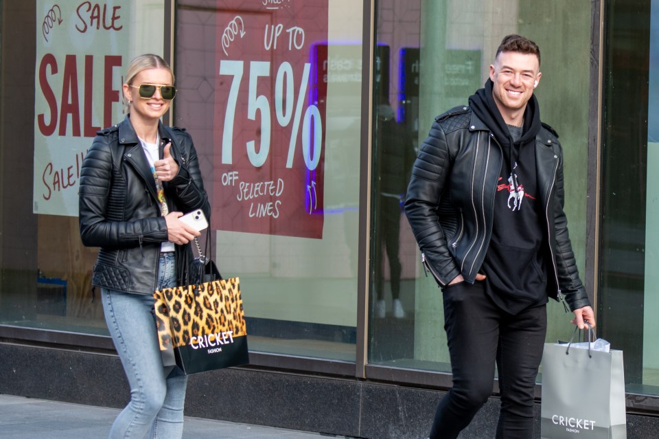 Strictly's Nadiya Bychkova and Kai Widdrington looked happy on a shopping trip in Liverpool