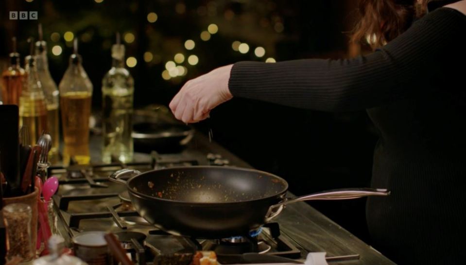 Nigella was showing viewers how to make a banana skin curry