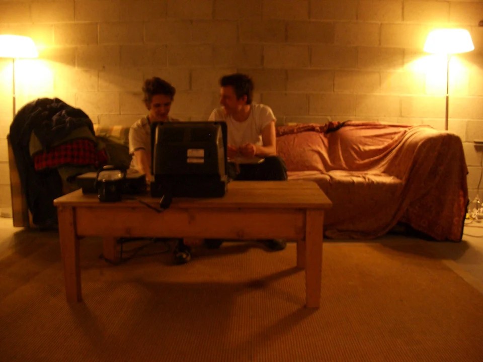 Michael Townsend and several others made a living space equipped with a TV and a PlayStation