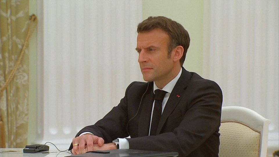 Macron called for de-escalation on the Ukraine border as he sat down for the talks