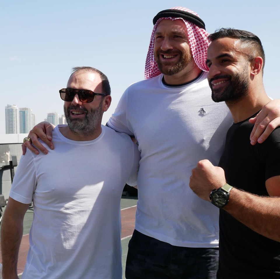 Former boxer Zaid Khan alongside Tyson Fury and Daniel Kinahan