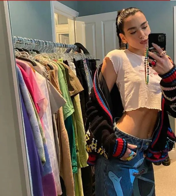 Dua isn't short of a fancy outfit