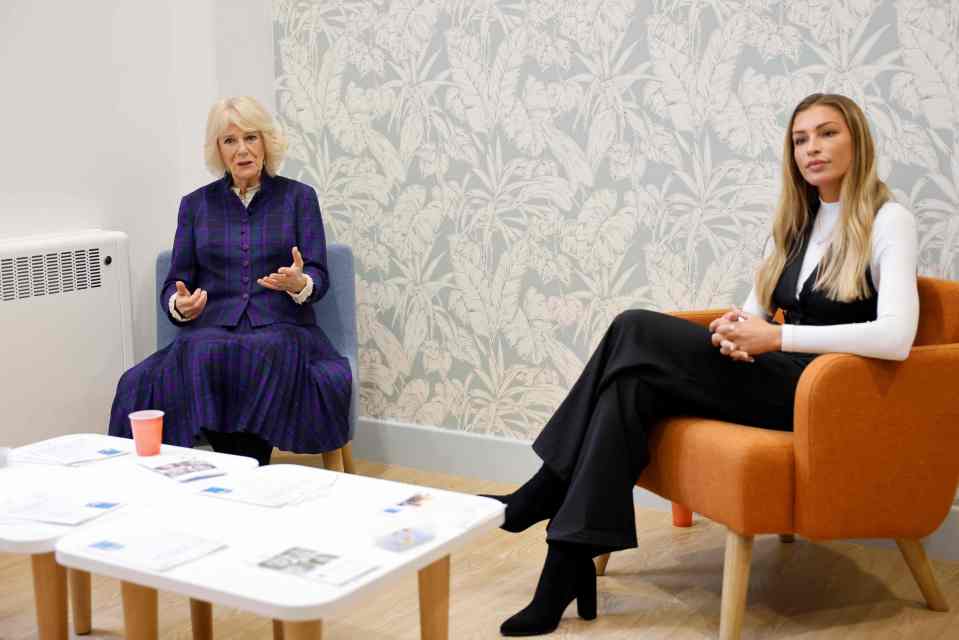 Camilla today met with ex-Love Island star Zara McDermott