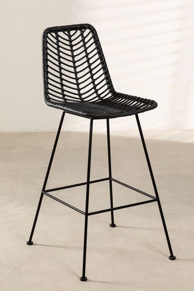 The Gouda Colors synthetic rattan high stool is £149.95 at Sklum