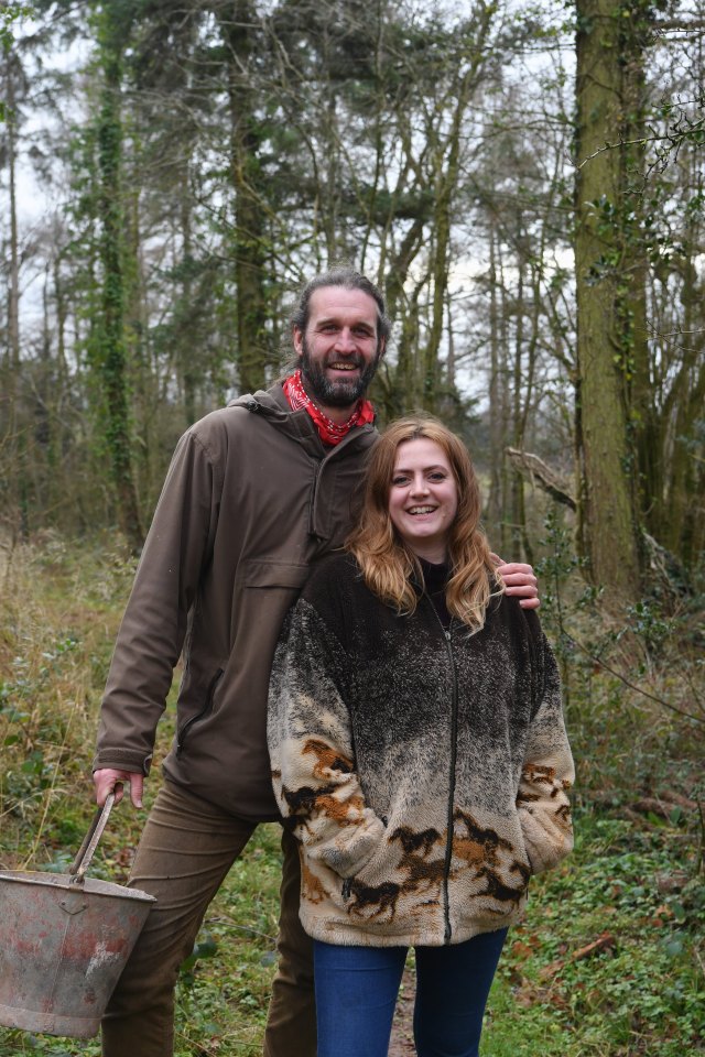 The pair love living out in the forest