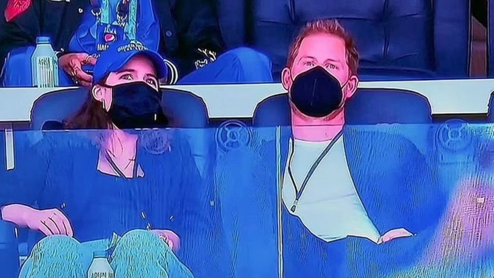 Princess Eugenie and Prince Harry were spotted at the Super Bowl on Sunday night