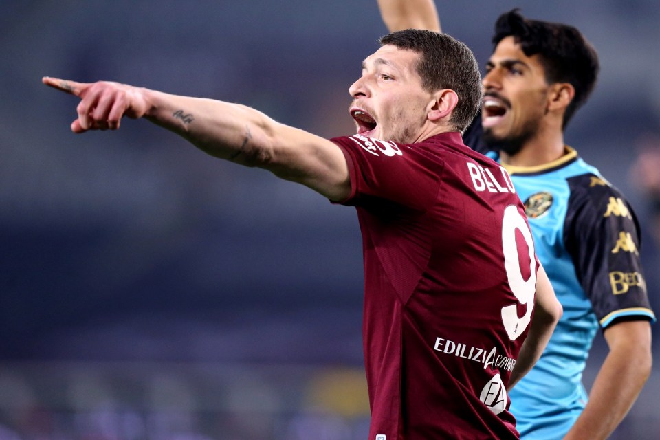 Torino captain Andrea Belotti has scored two goals this season