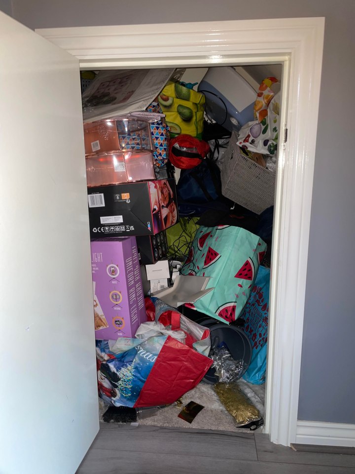 This is what Jemma's cupboard looked like beforehand