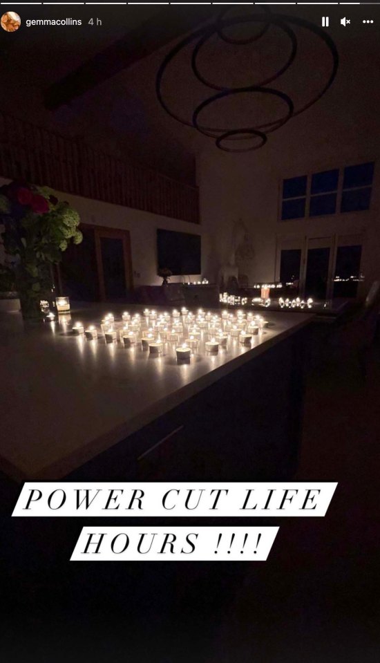 Gemma lit up her pad with candles after the devastating storm