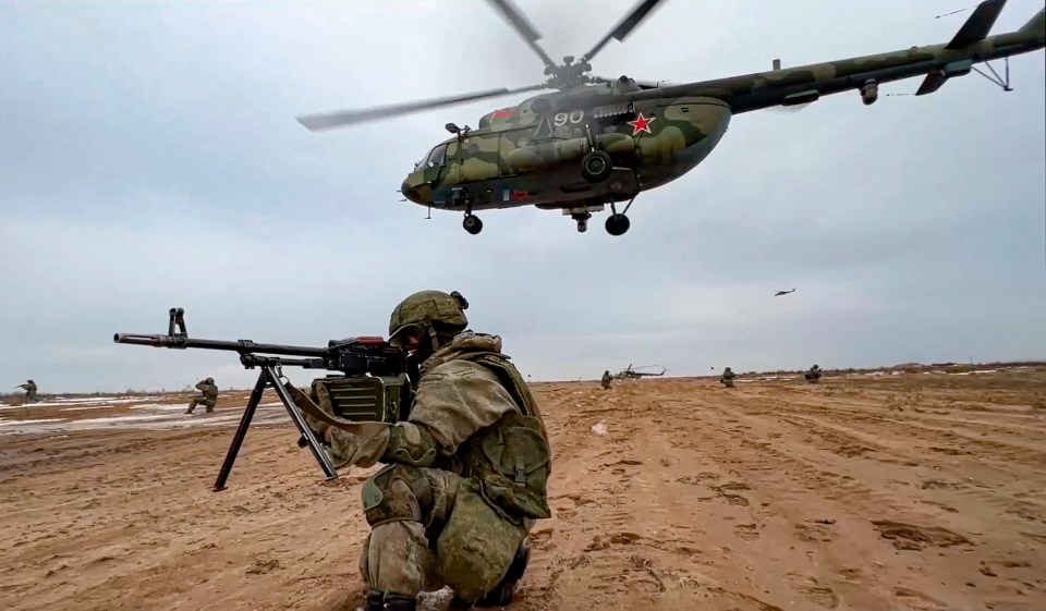 Russian marines carry out war games in Belarus