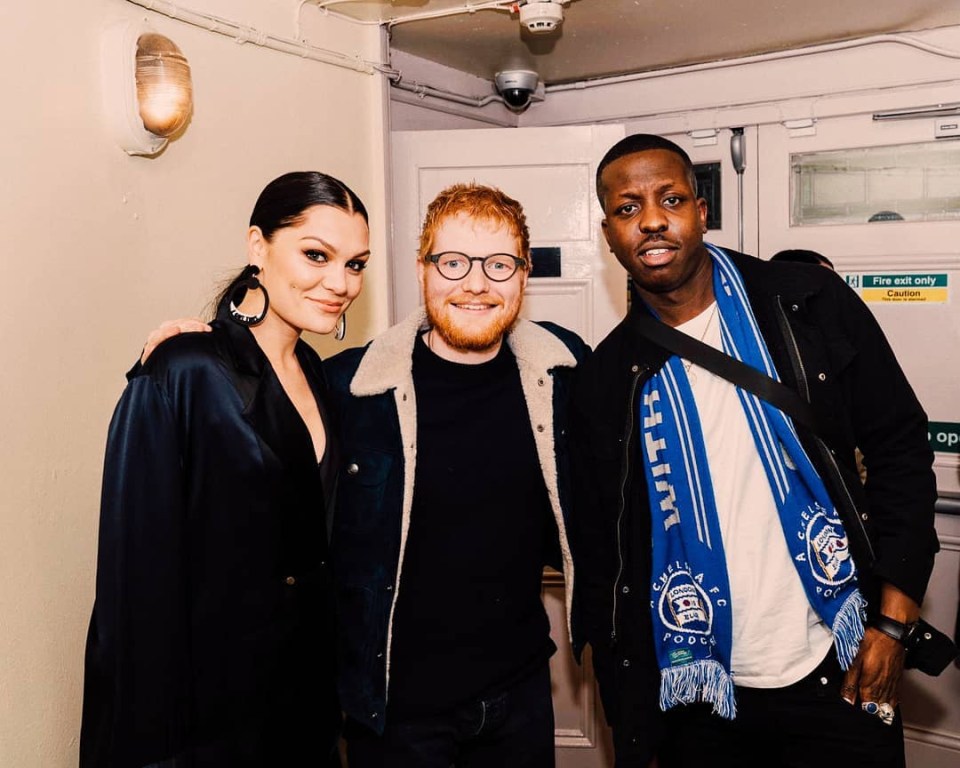 Jessie J, Ed Sheeran and Jamal Edwards