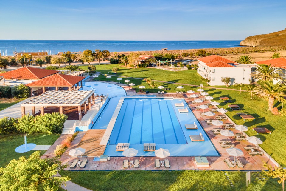 The 3*+ Aeolian Village Hotel is in Skala Eresou, on the pretty island of Lesvos