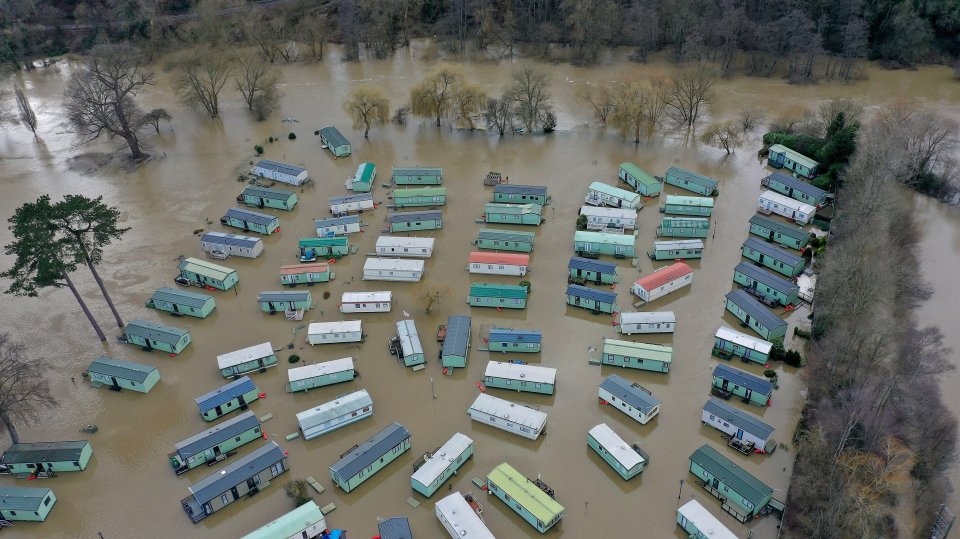 Flooding left vast areas underwater in Bridgnorth, Shropshire