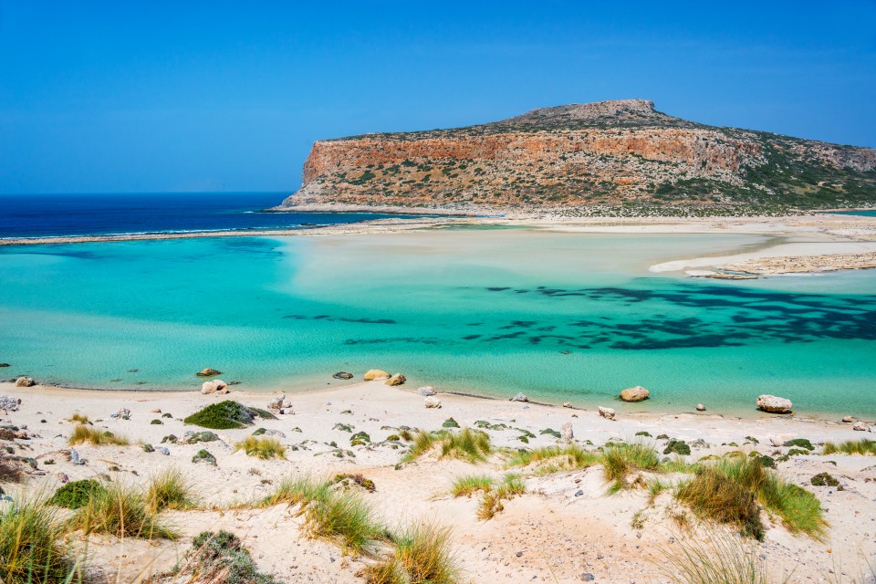 Balos Lagoon would not look out of place along the Indian Ocean