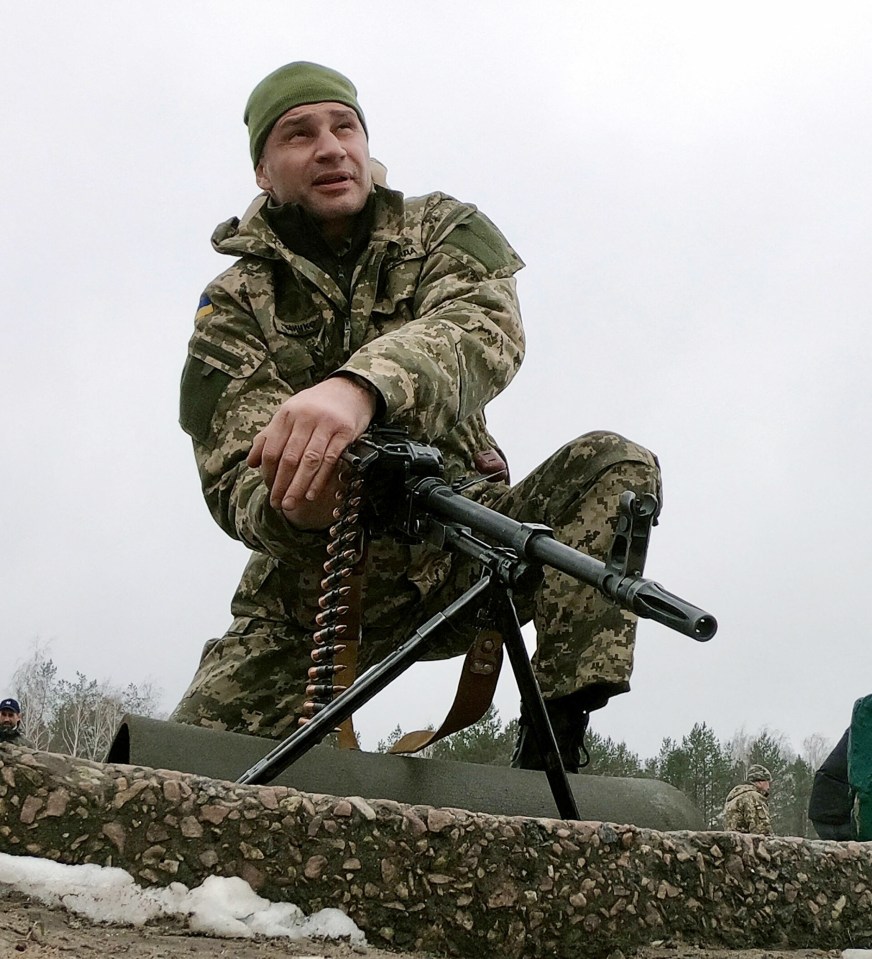 Kyiv mayor and ex-heavyweight boxing champ Vitali Klitschko took up arms alongside his brother and fellow world title holder Wladimir