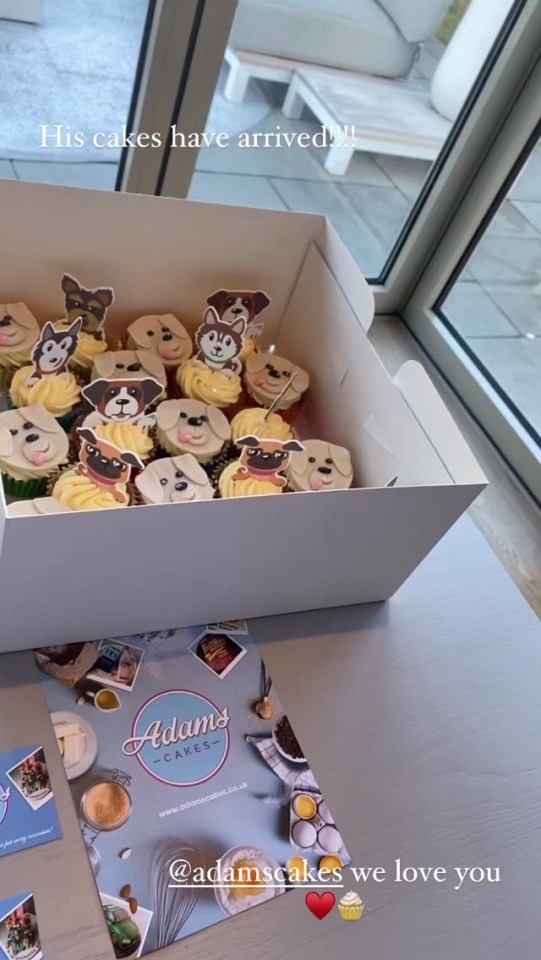 An adorable range of doggie cupcakes were also delivered for the occasion