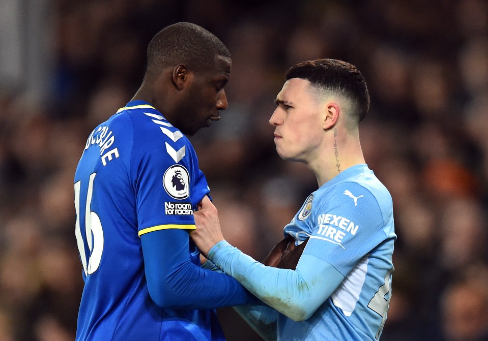 Phil Foden showed off his new tattoo while scoring the winner at Everton