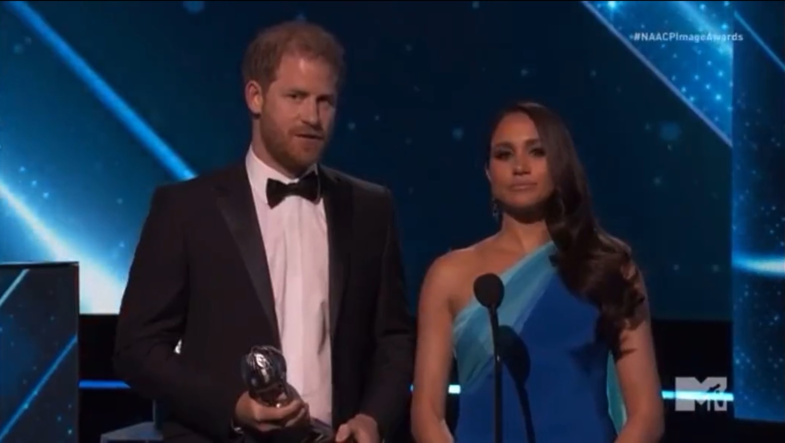 Meghan and Harry accept NAACP PresidentÃ¢Â€Â™s Award for public service