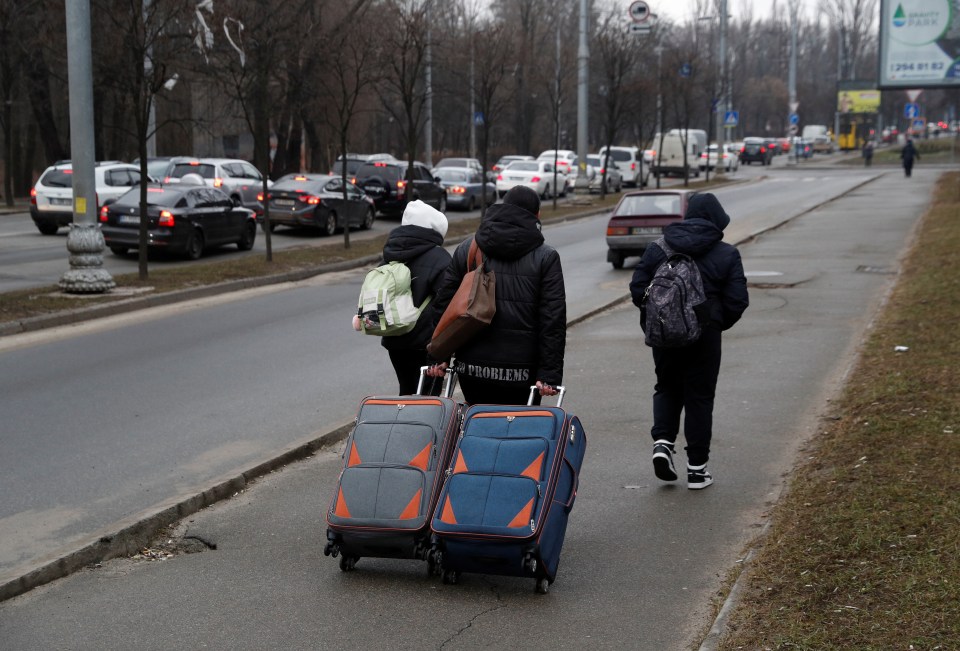 By daybreak, roads and trains heading over 400 miles west to Poland were swamped