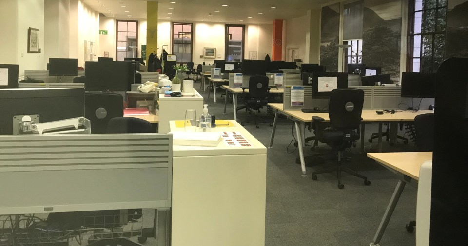 Government offices in Whitehall stay empty as staff remain working from home