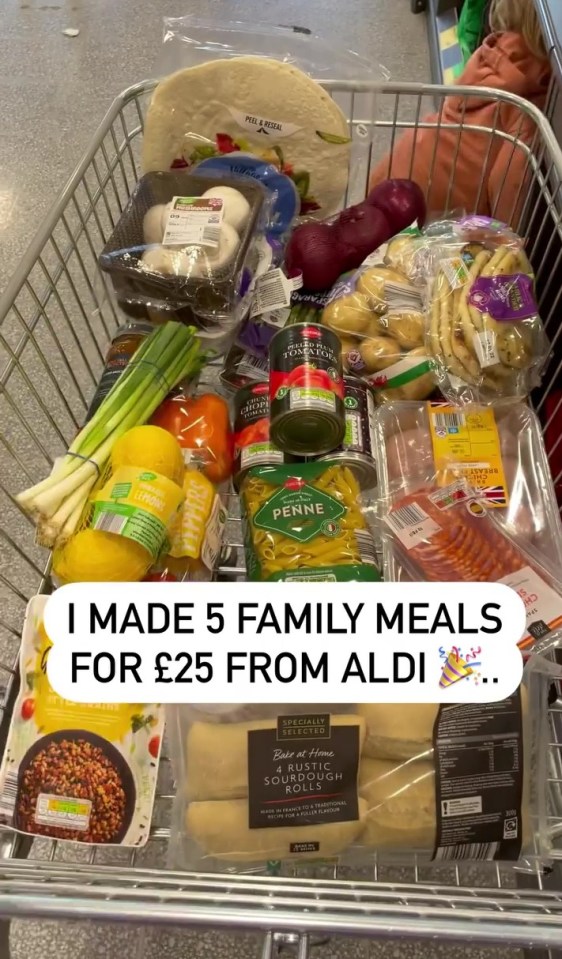 Ashleigh has shared her Aldi haul with her 72.5 followers