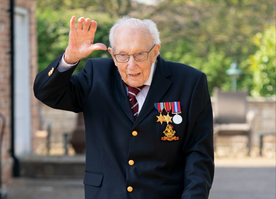 Captain Sir Tom Moore raised a huge £39million for the NHS