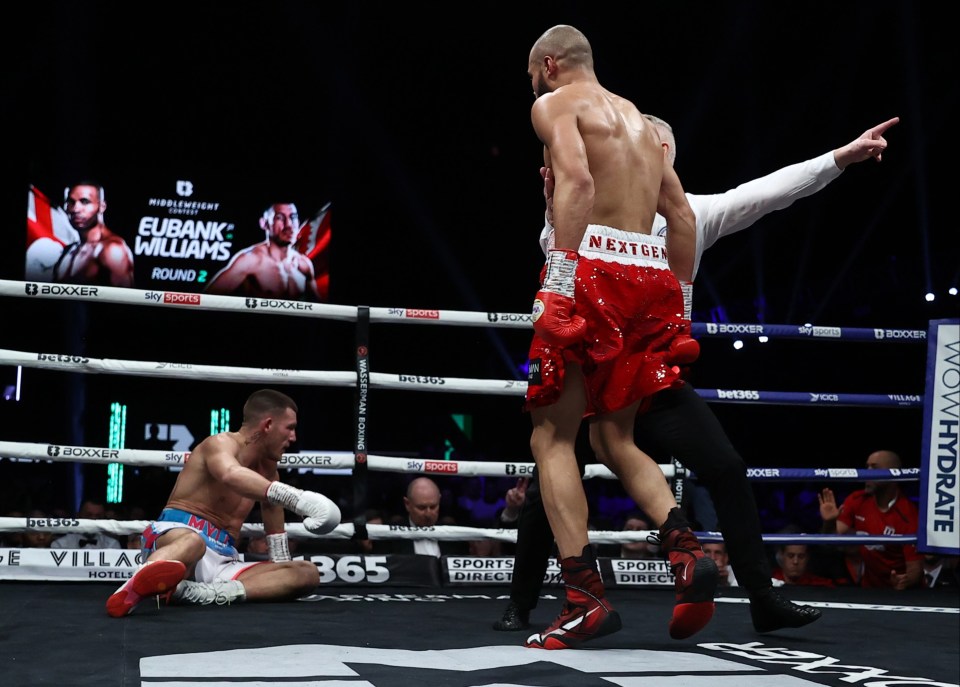 Liam Williams was floored four times by Chris Eubank Jr