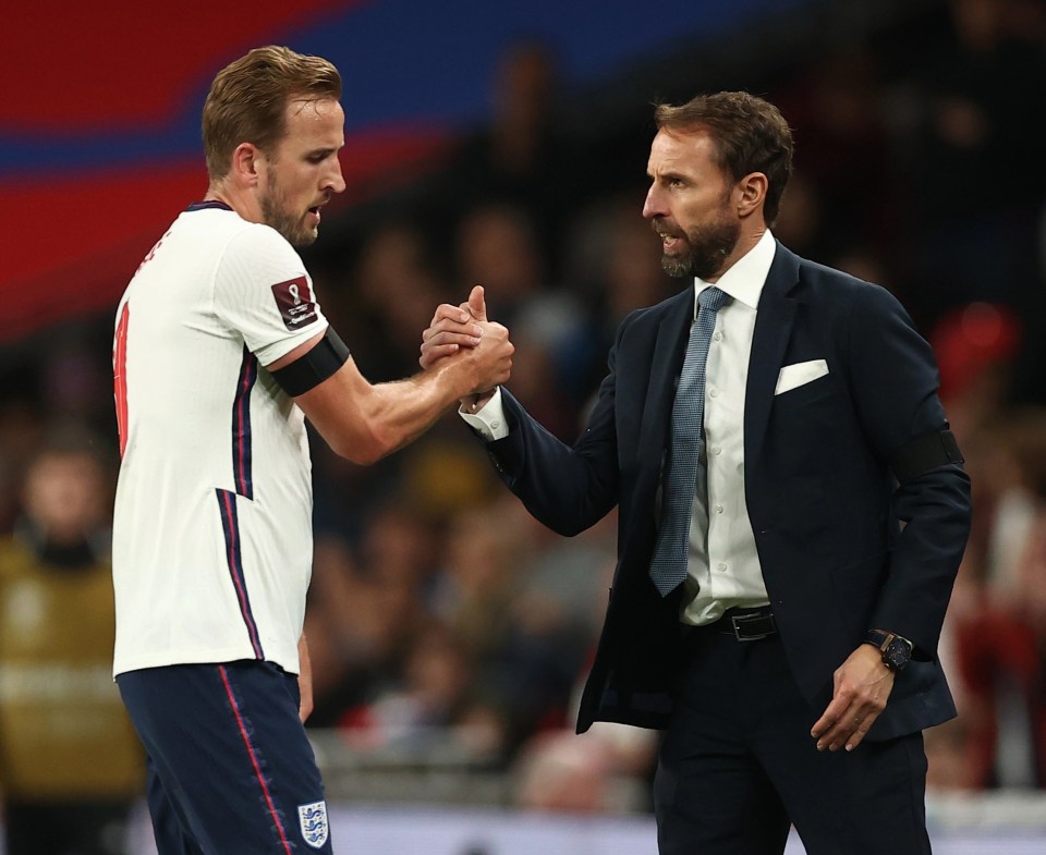 England captain Harry Kane and manager Gareth Southgate