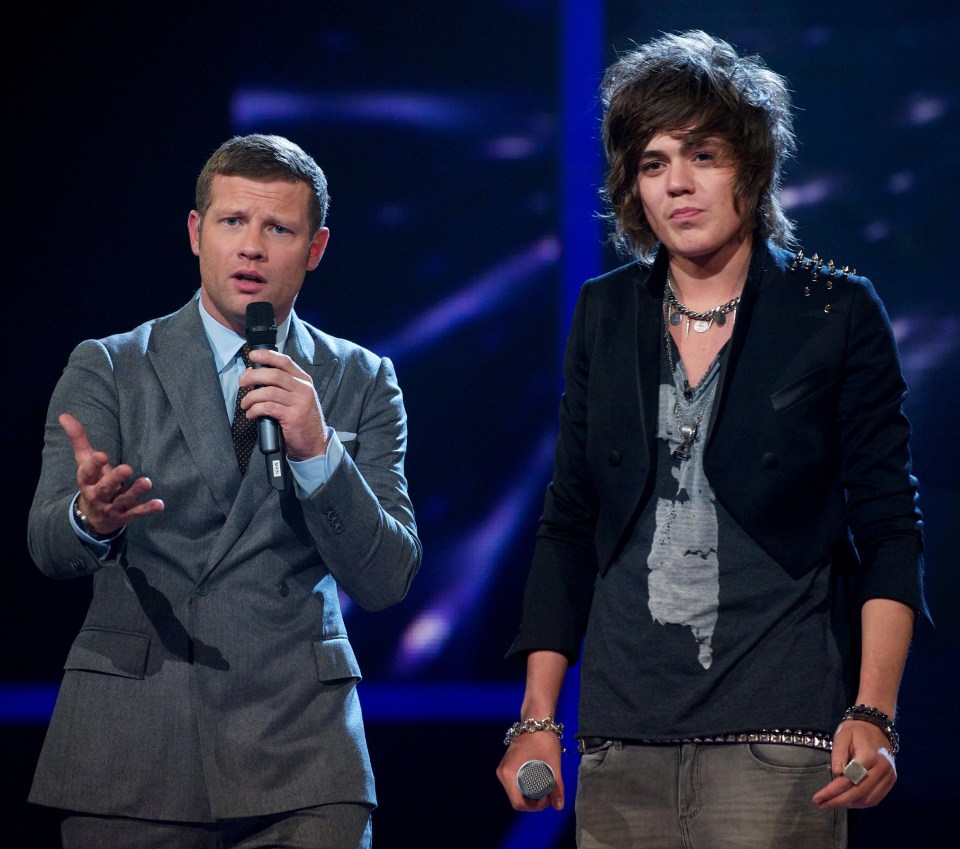 Dermot O'Leary and Frankie on The X Factor back in 2011