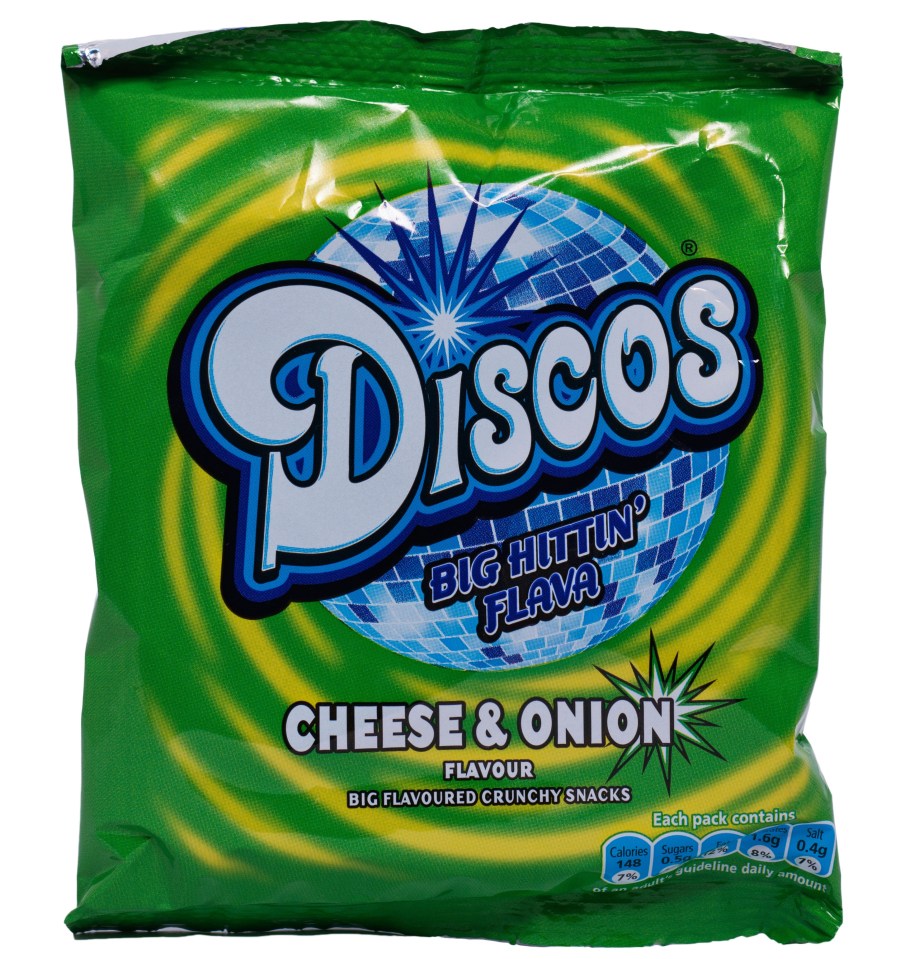 Discos crisps are the star’s slightly less extravagant guilty food pleasure