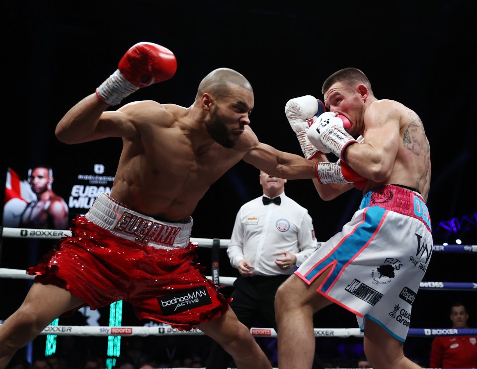 Chris Eubank Jr in his fight with Liam Williams that he won on points