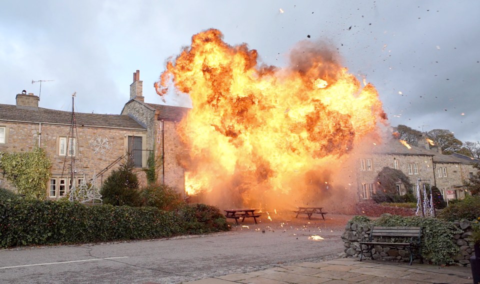 The pub went up in flames on Christmas Day