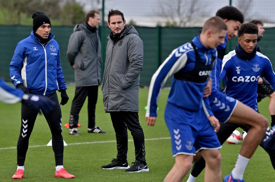 Frank Lampard has been casting his eye over his new squad at Everton