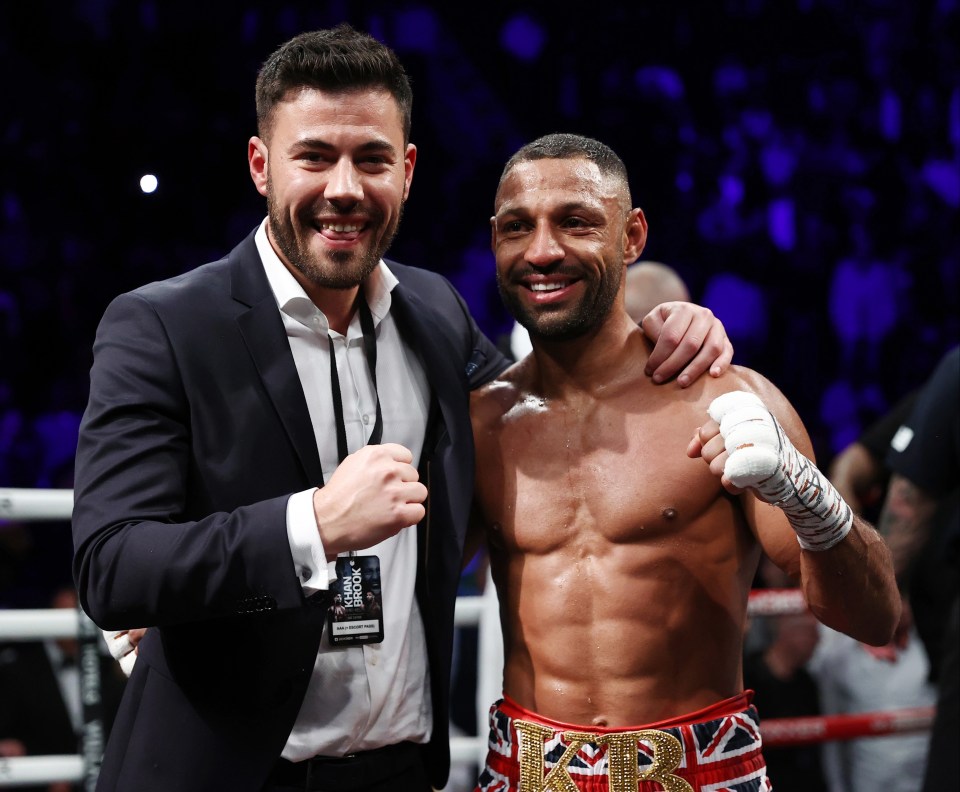 Promoter Ben Shalom pictured with Kell Brook