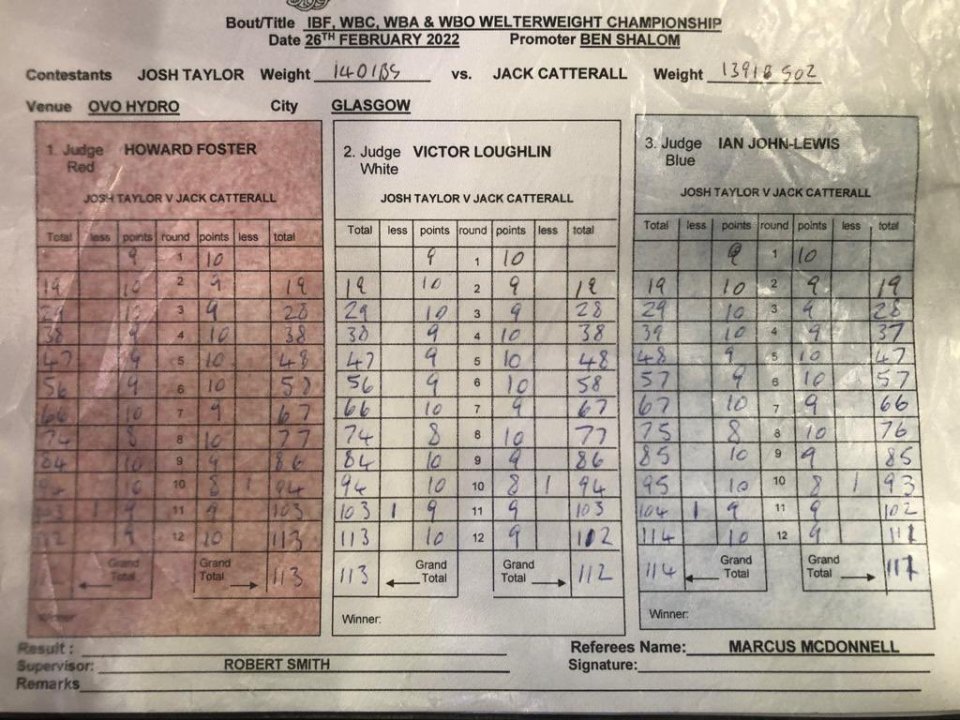 The judges scorecards had it 112-113, 113-112 and 114-111