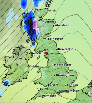 Western Scotland is to be hit with snow and plunging temperatures