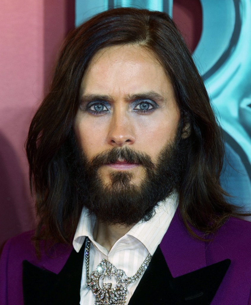 Jared Leto Leto got right into character as vampire Morbius as he walked the red carpet