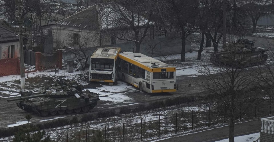 Russian tanks and artillery drops have decimates Mariupol