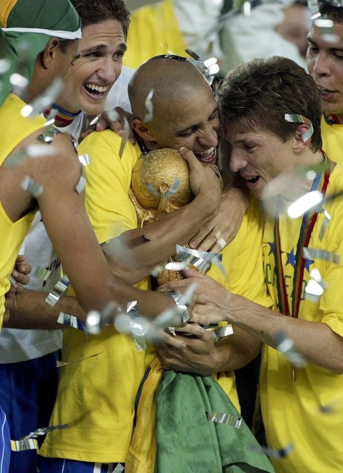 Roberto Carlos also won the World Cup in 2002 with Brazil's national team