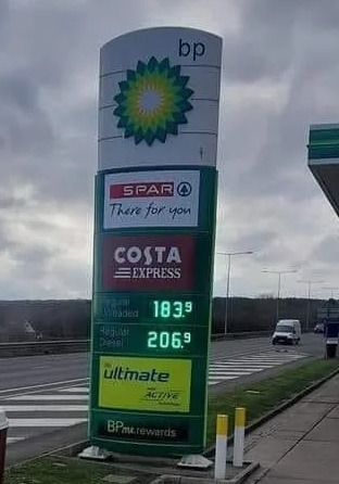 Diesel has rocketed to more than £2 per litre