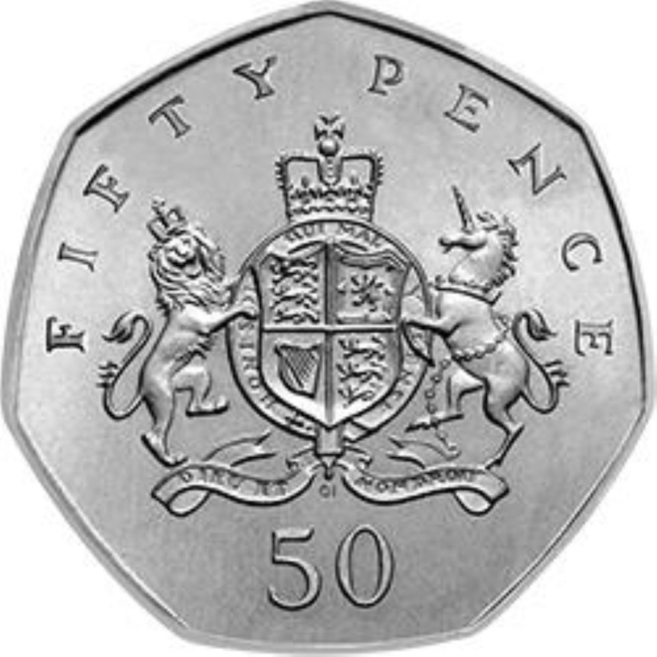 The 50p commemorative coin for Christopher Ironside features one of his own designs