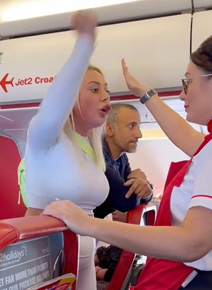 She was escorted off the plane after the Jet2 flight was diverted to Vienna